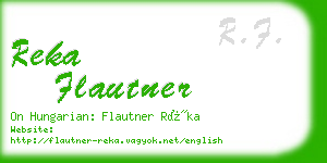 reka flautner business card